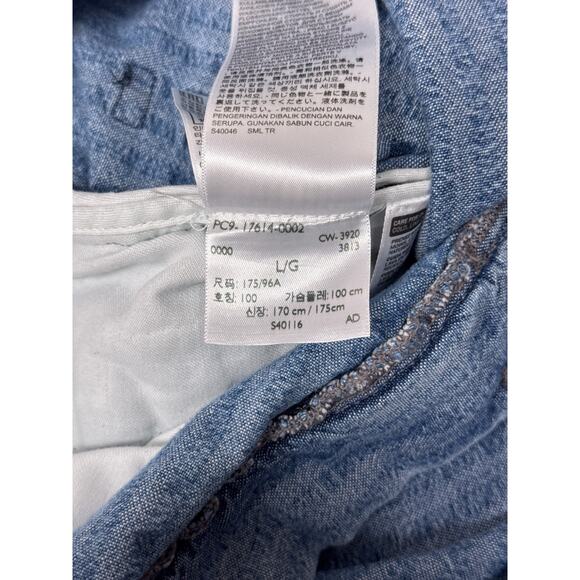Levis Made & Crafted Pants Large Mens Drawstring Trouser Denim Canvas Crop - Picture 8 of 8
